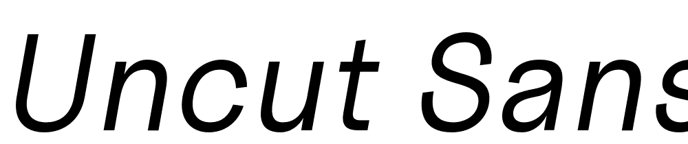 Uncut-Sans-Oblique font family download free