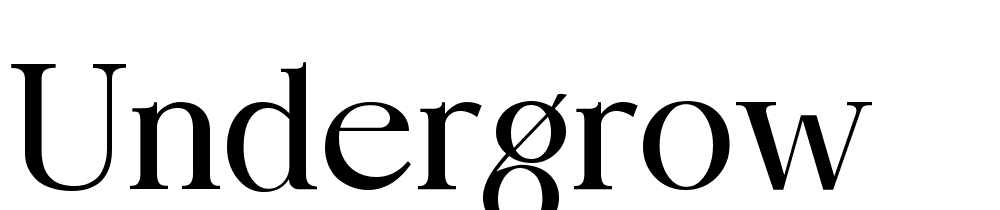 Undergrow font family download free