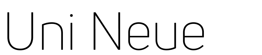 uni-neue font family download free