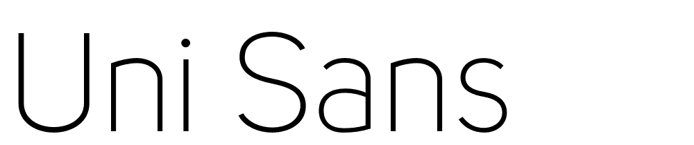 Uni Sans font family download free