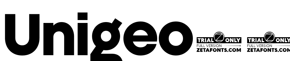 Unigeo64-Trial font family download free