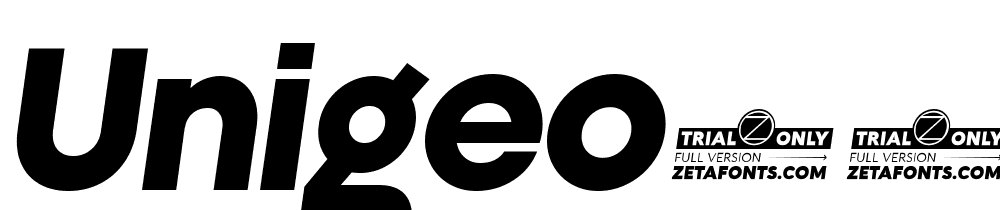 Unigeo64-Trial font family download free