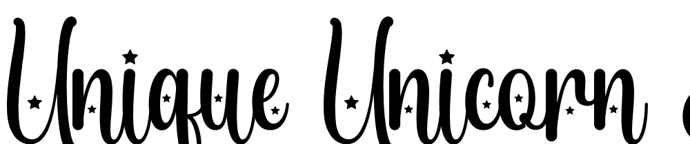 unique_unicorn_script font family download free