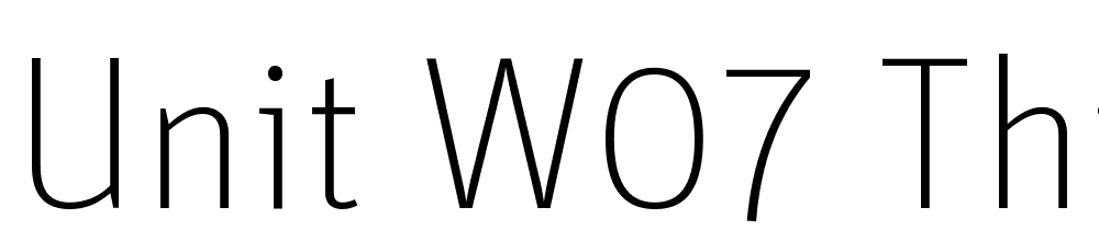 Unit-W07-Thin font family download free