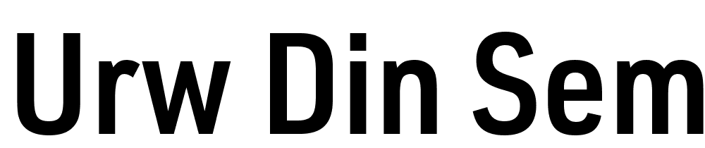 URW-DIN-SemiCond-W05-Demi font family download free