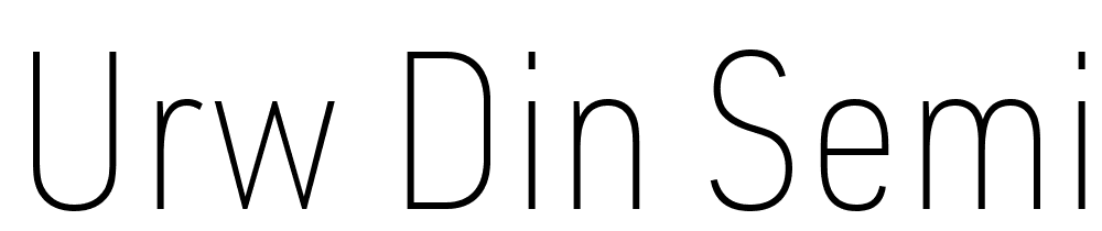 URW-DIN-SemiCond-W05-Thin font family download free