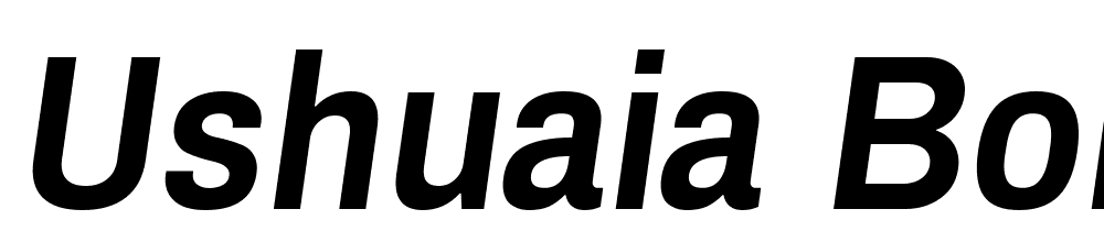 Ushuaia-BoldOblique font family download free