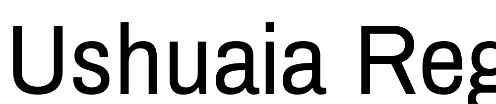 Ushuaia-Regular font family download free