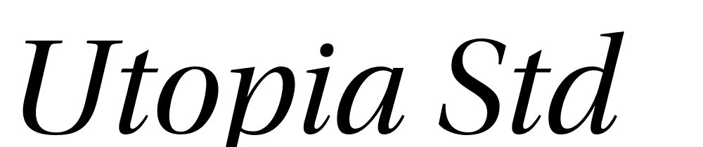 Utopia Std font family download free