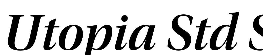 Utopia-Std-Semibold-Display-Italic font family download free