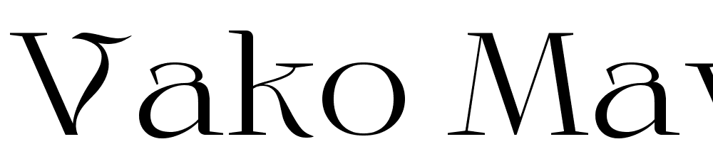 Vako Mave font family download free