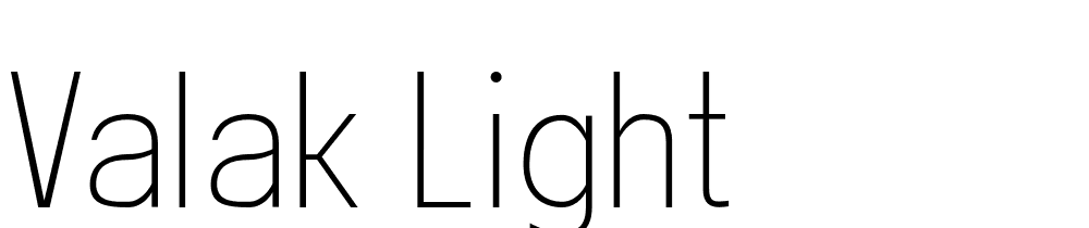 Valak-Light font family download free