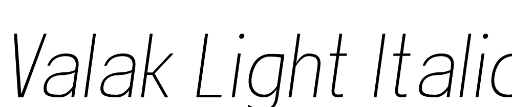 Valak-Light-Italic font family download free