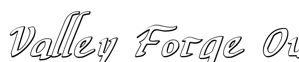 Valley-Forge-Outline-Italic font family download free