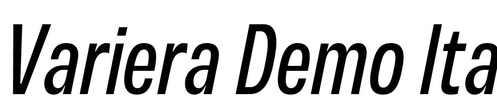 Variera-Demo-Italic font family download free