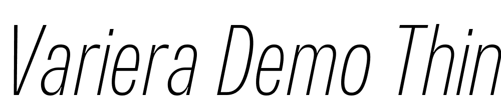 Variera-Demo-Thin-Italic font family download free