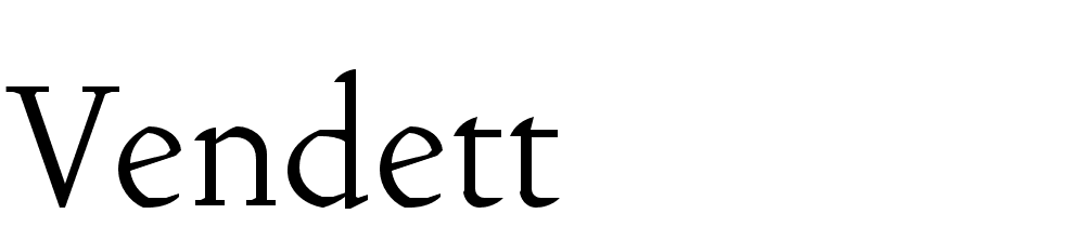 Vendett font family download free