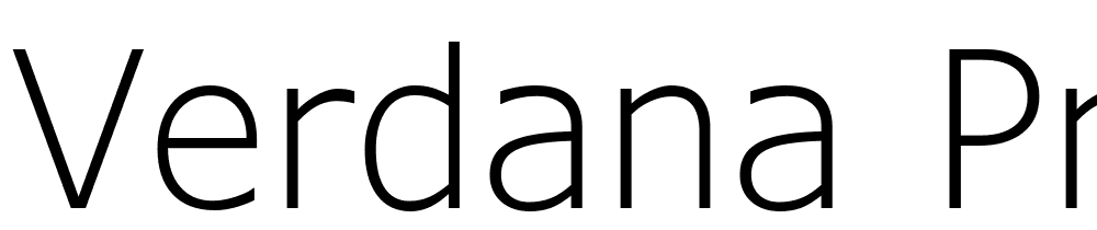 Verdana-Pro-Light font family download free