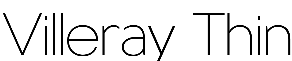 Villeray-Thin font family download free