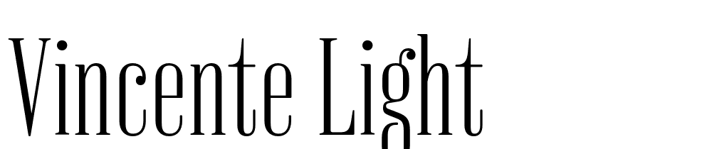 Vincente-Light font family download free