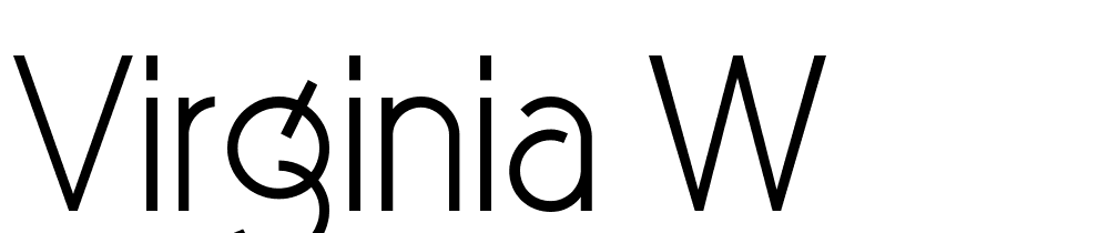 Virginia W font family download free