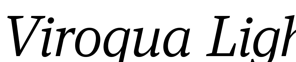 Viroqua-Light-Italic font family download free