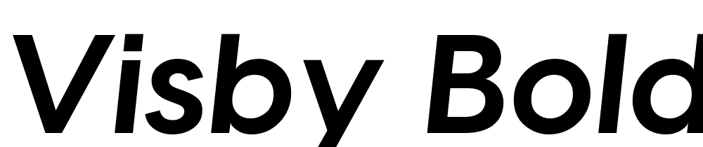 Visby-Bold-Italic font family download free