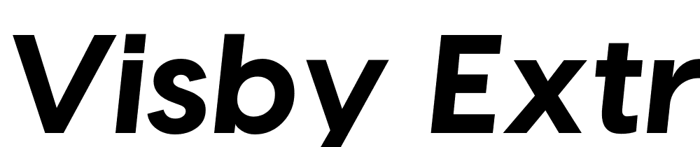 Visby-Extrabold-Italic font family download free