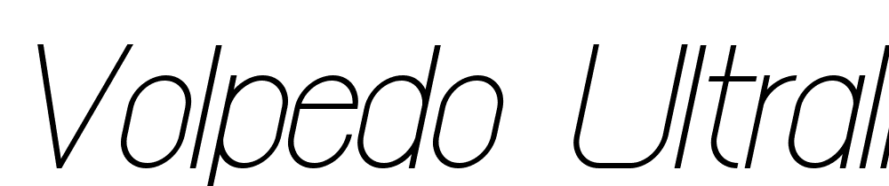 Volpedo-UltraLight-Italic font family download free