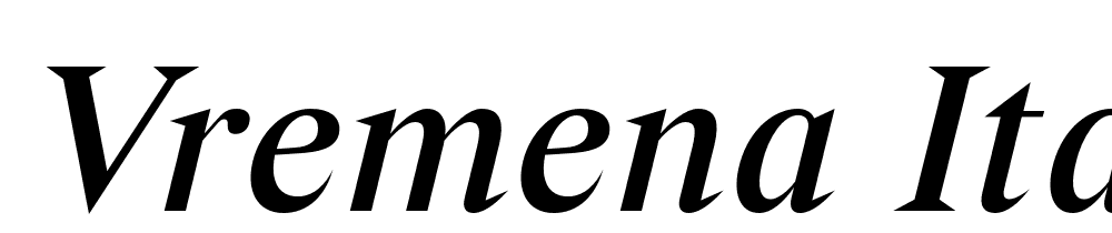 Vremena-Italic font family download free