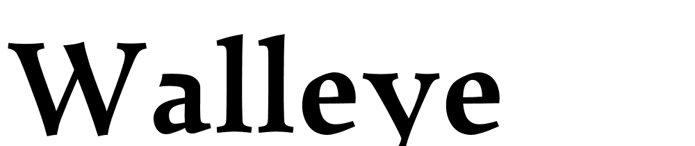 walleye font family download free