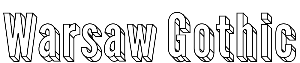 Warsaw-Gothic-3D font family download free