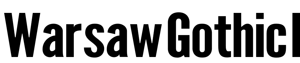 Warsaw-Gothic-Extended font family download free