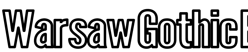 Warsaw-Gothic-Extended-Outline font family download free