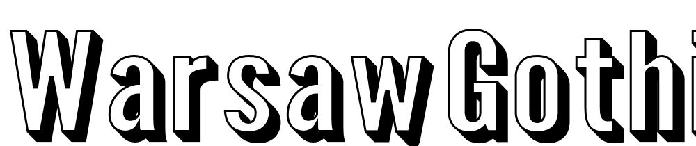 Warsaw-Gothic-Extended-Shadow font family download free