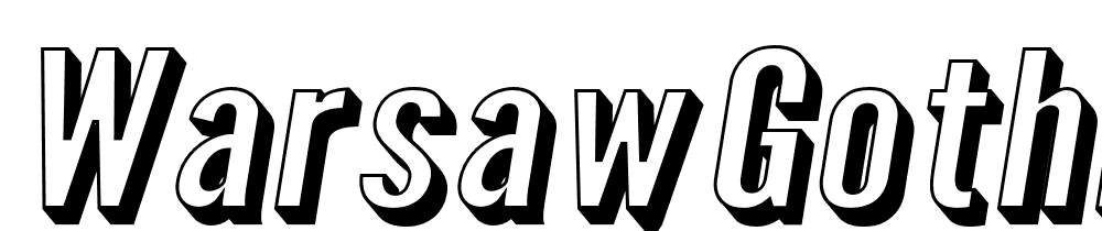 Warsaw-Gothic-Extended-Shadow-Oblique font family download free