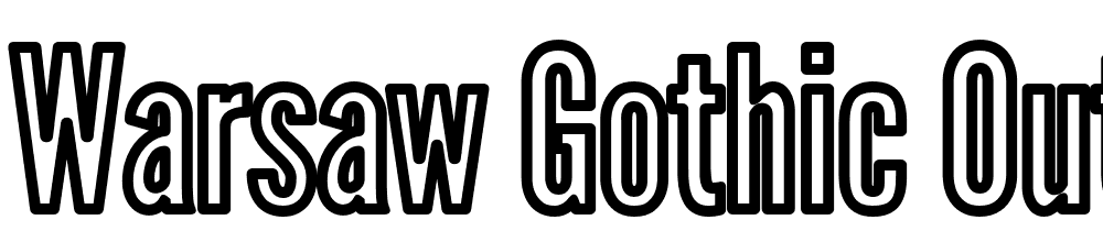 Warsaw-Gothic-Outline font family download free