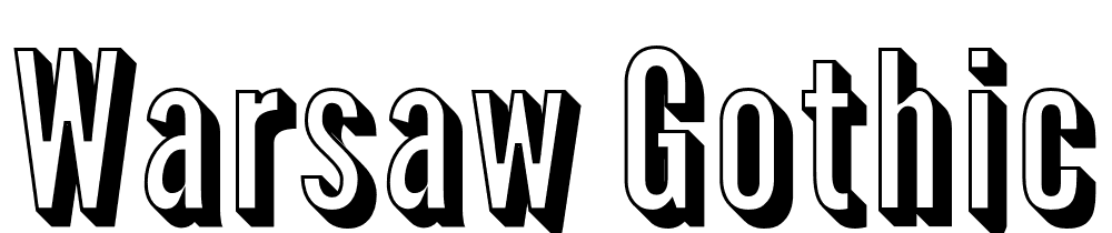 Warsaw-Gothic-Shadow font family download free