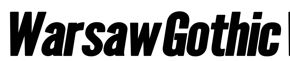 Warsaw-Gothic-Woodtype-Oblique font family download free