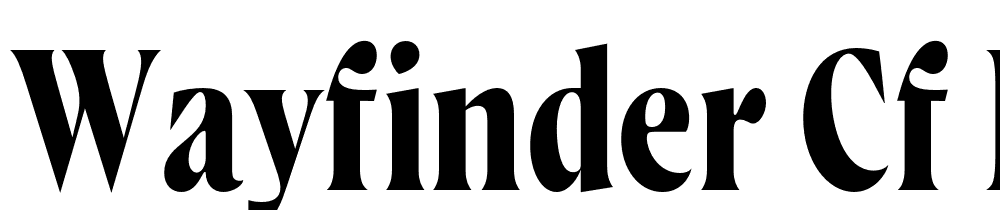 Wayfinder-CF-Demi-Bold font family download free