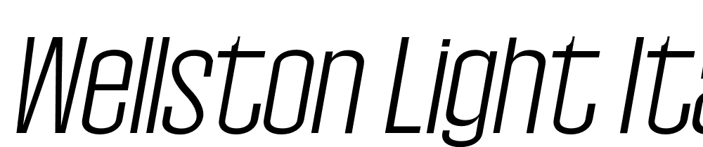 Wellston-Light-Italic font family download free