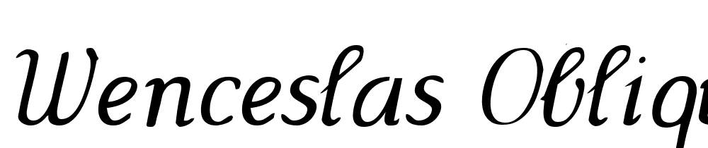 Wenceslas-Oblique font family download free