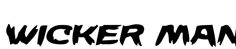 Wicker-Man-Expanded-Italic font family download free