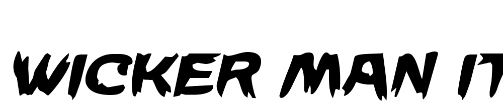 Wicker-Man-Italic font family download free