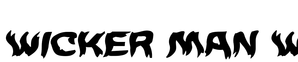 Wicker-Man-Warped-Italic font family download free