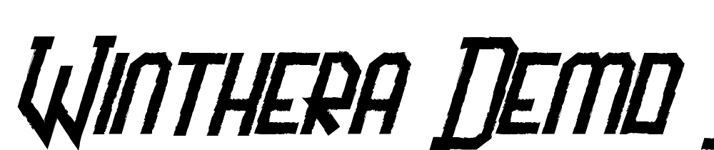 Winthera-Demo-Italic font family download free
