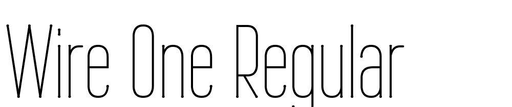 Wire-One-Regular font family download free