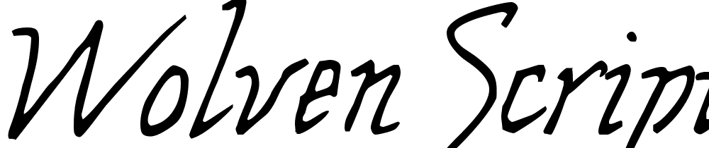 Wolven Script font family download free