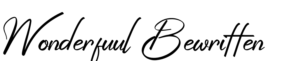 Wonderfuul Bewritten font family download free