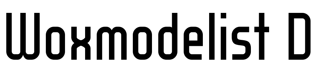 WOXModelist-Demo font family download free